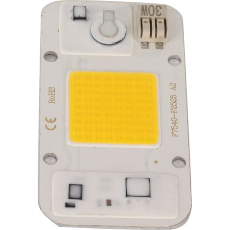 Lampe de croissance végétale 30W LED intégrée, puce haute pression 220V, lumière chaude, source lumineuse sans pilote pour plantes d'intérieur. (1/5)
