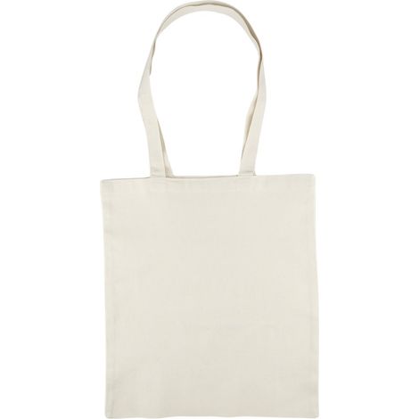 Sac en coton 220 g 380 x 420 mm avec anses, sans impression, lot de 5, couleur naturelle (1/5)