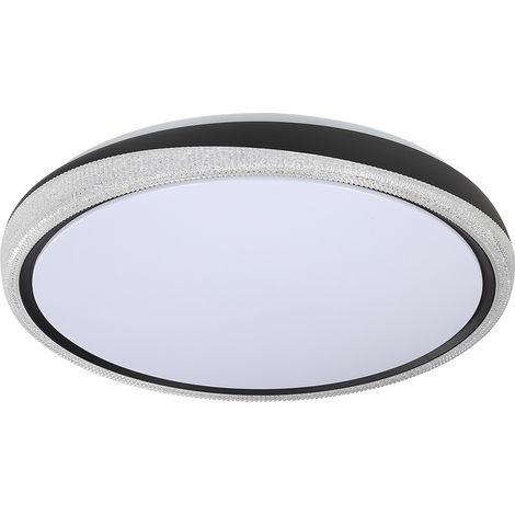 Plafoniera LED 72W 6480lm 3000-6000K 40cm Nero Dimmerabile Serie Charro