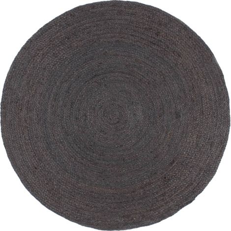 Tapis fait à la main, Tapis de salon,Tapis décoratif pour chambre Jute Rond 240 cm Gris foncé MKS24721 (1/5)
