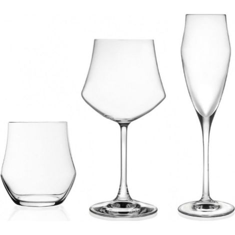 Set 18 Calici Bicchieri Flute in Vetro Trasparente RCR Cristalleria (1/3)