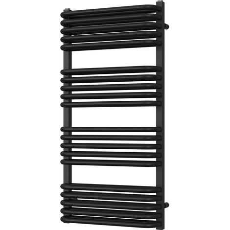 Crossmoor - Black Towel Radiator - H1000mm x W500mm (1/3)