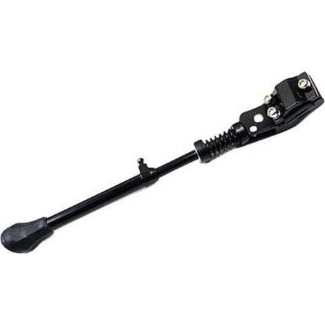Béquille de vélo réglable en hauteur et en angle, en alliage d'aluminium léger et robuste, noire, pour VTT (1/4)