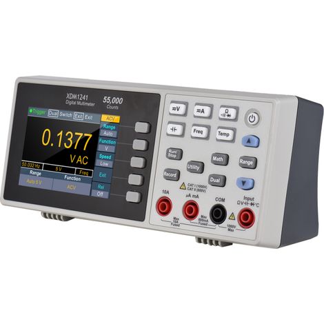 Multimètre numérique de bureau Owon XDM1241 Mini rechargeable – 55000 points, True RMS, écran TFT 3,5", sélection auto, ampèremètre-voltmètre haute précision (1/5)