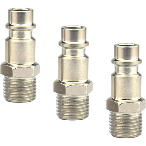 Raccord Pneumatique - Rosca 1/4 Pulgada - Para Sistema De Aire Comprimido - 3 Unidades (1/5)