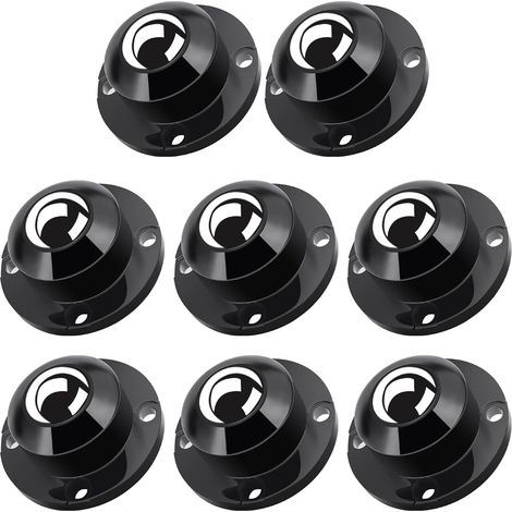 8 pcs Roulettes Universelles Pivotantes à 360° en Acier Autocollantes pour Petits Meubles, Roulettes Plates pour Petits Appareils de Cuisine (1/4)