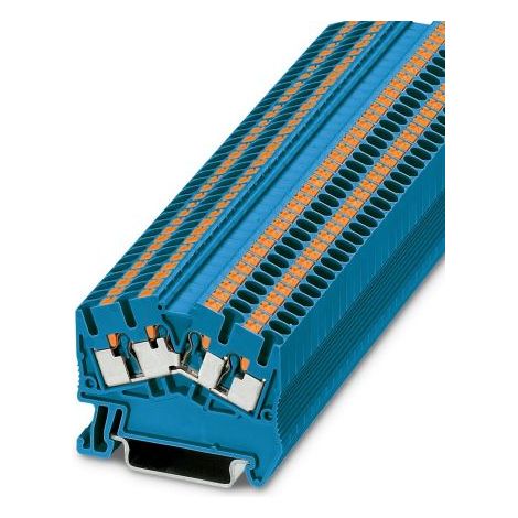 Bloc de jonction de traversée Phoenix Contact PTS 2.5-QUATTRO BU, 0.14 4mm², Enfichable, Bleu ( Prix pour Paquet de 5 )