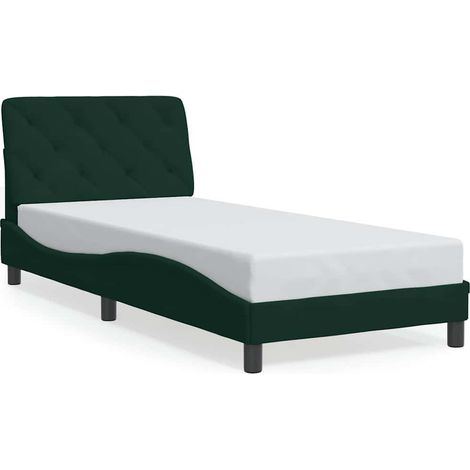 Maison Exclusive - Giroletto senza Materasso Verde Scuro 90x200 cm in Velluto