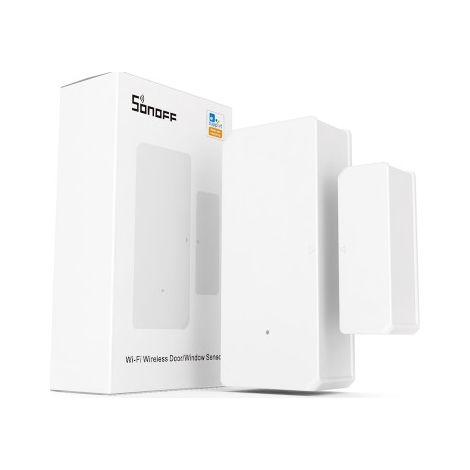 Capteur sans fil pour porte/fenêtre – Détecteur d'ouverture – Alimentation par batterie – Installation rapide avec adhésif inclus – Sonoff