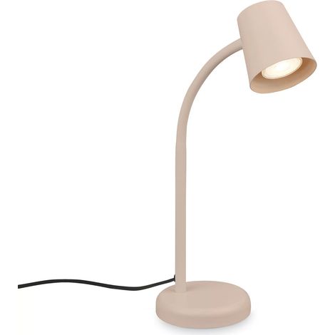 Briloner SKRIVA Lampada da tavolo, orientabile, interruttore a cavo, attacco GU10, max. 9 W, beige, Ø13 x 38,5 cm