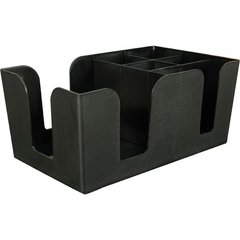 Distributeur De Serviettes Bar - 6 Compartiments - ABS Alimentaire Sans BPA - Certifié NSF - Noir - 23,5 x 14,6 x 10,2 cm - Lot De 1 (1/5)