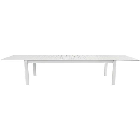Tavolo Alluminio XXL Allungabile in 3 Diverse Misure fino a 3,95 Metri per Casa, Giardino, Colore bianco (1/3)