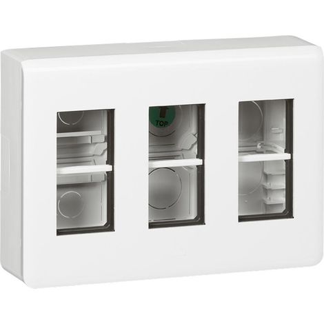 poste de travail - saillie - 3 x 4 modules - blanc - legrand mosaic 078887l
