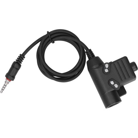 Adaptateur de casque U94 pour câble PTT compatible avec les talkies-walkies YAESU Vertex VX-6R/VX-7R