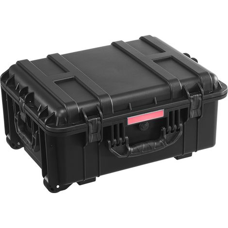 Mophorn Estuche rígido impermeable de 2,5 pies cúbicos, estuche resistente a la intemperie IP67 con ruedas, manija de tracción, inserto de espuma, 4 clips, 4 orificios para candado, color negro