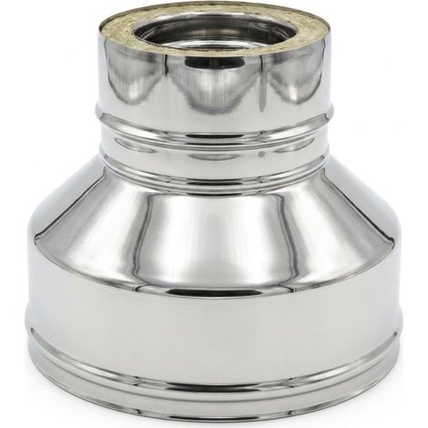 MAKA Riduzione Canna Fumaria Doppia Parete Inox Ø 200 a 180 mm (1/5)