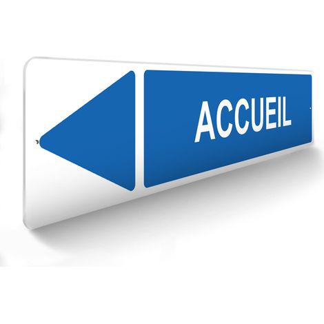 Panneau de signalisation pour parking · Accueil gauche -  48 x 10 cm (1/5)