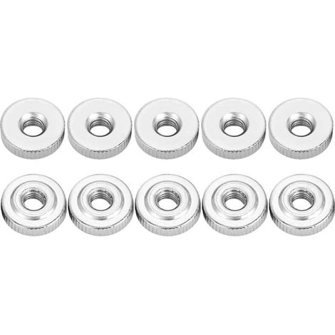 10 pièces écrou moleté, écrous moletés ronds, GB807 M5 écrou de poignée en acier au carbone écrous moletés(M5) (1/5)