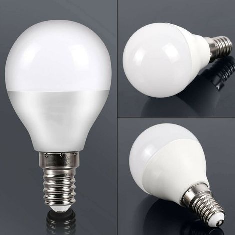 Lot de 6 Ampoule LED E14 7W Équivalent 60W Incandescence 806lm, Blanc Froid 6500K, Ampoule Ronde P45 Petit Culot à Vis, Non Dimmable. [Classe énergétique F]