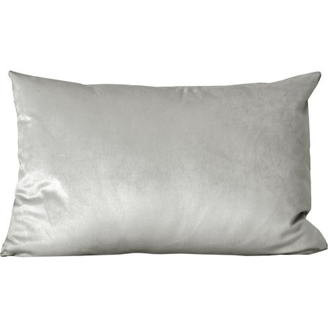 Samtrechteckiges Kissen aus grauem Velours 50x30 cm - NAURU