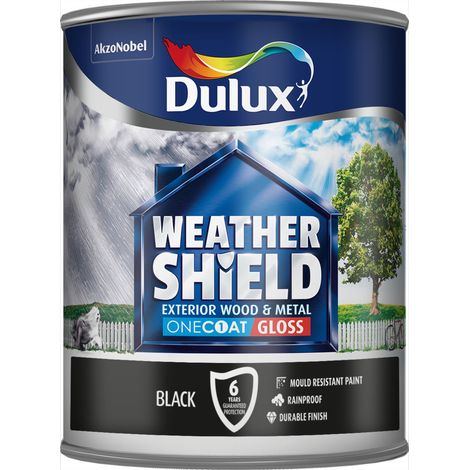 Dulux Weathershield One Coat Exterior Gloss - Black - 2.5L