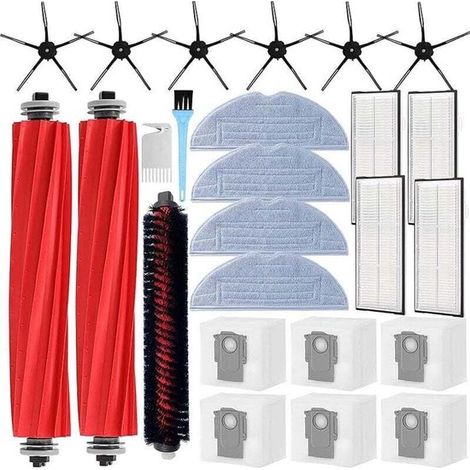 Set di accessori compatibile con gli aspirapolvere Roborock S7 MaxV Ultra / S7 Pro Ultra, 2 spazzole principali, 1 spazzola per la pulizia, 6 spazzole per la pulizia (1/2)