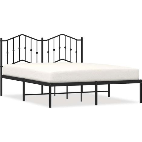 Maison Exclusive - Estructura cama sin colchón con cabecero metal