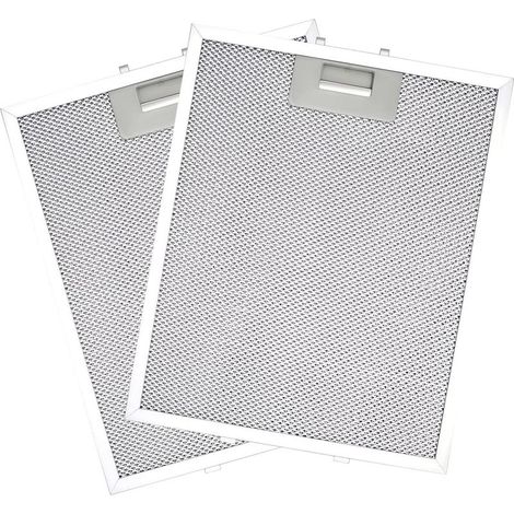Lot de 2 filtres de remplacement pour hottes aspirantes, 320 x 260 mm, filtres universels en alliage d'aluminium, filtres pour hottes de cuisine (1/5)