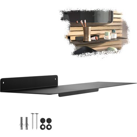 SOTECH Design Wandregal HOVER-VI 45 x 13 x 6 cm inkl. Befestigungsset für Wandmontage, schwarz, 1 Stück (1/5)