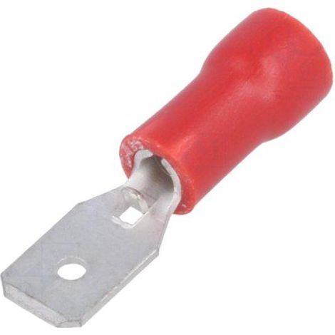 Connecteur plat 4.8mm 0.5mm male 0.5-1mm2 rouge x20