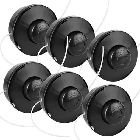 Forever Speed 6 X Doppelfadenkopf für Motorsense Fadenspule mit Tippautomatik Doppelfadenkopf Fadenkopf Mähkopf Mähfaden für Motorsensen (1/5)