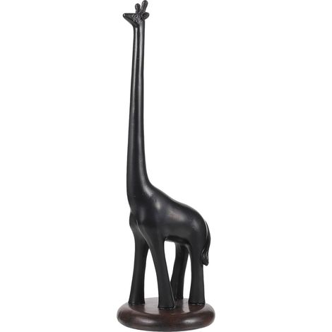 Porte-serviettes de bureau style rustique motif girafe, porte-rouleau papier toilette sur pied,