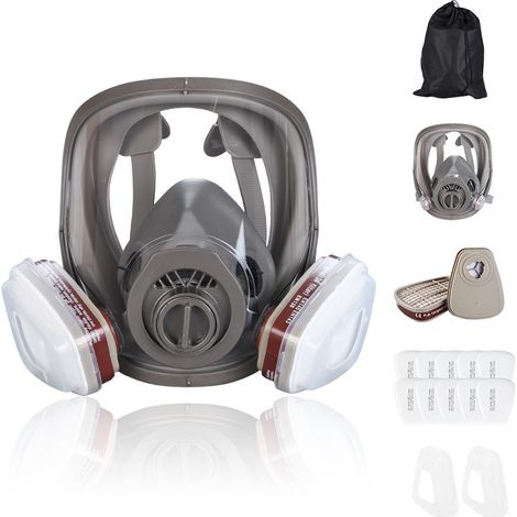 Masque Respiratoire Réutilisable avec Filtre, 6800 Masque a Gaz de Protection Respiratoire, Masque Anti Poussiere pour Peinture, Soudage, Vapeurs Organiques, Resine Epoxy, Poncage