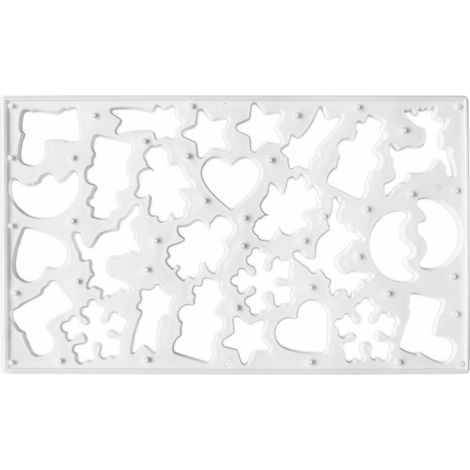 Städter Keksausstecherbrett 37 x 22 cm Weiß mit 9 Motiven (1/5)