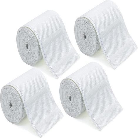 4 jeux de ruban pour rideaux de 3 mètres, ruban à crochets renforcé, ruban de renfort pour tissu de rideau, sangles en polyester et coton (1/5)