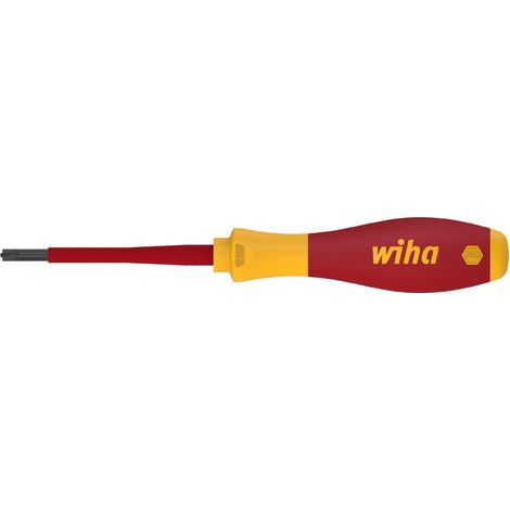 Tournevis électrique PlusMinus/Pozidriv SL/PZ1 x 80 mm, poignée ergonomique pour une rotation puissante, polyvalent pour électriciens