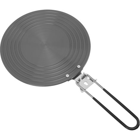 Plaque conductrice de chaleur en alliage d'aluminium, diffuseur de chaleur pour cuisinière à gaz, pare-flammes, plaque pour mijoteuse avec poignée amovible, 24 cm / 9,45 pouces (1/5)