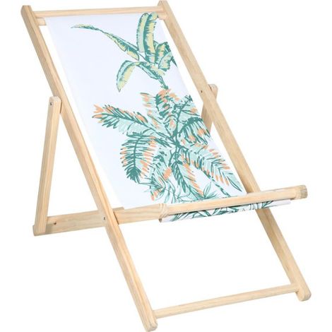 Chilienne HALOMA – Motifs Tropicaux – 126,5 x 59 - 126x59cm - Blanc