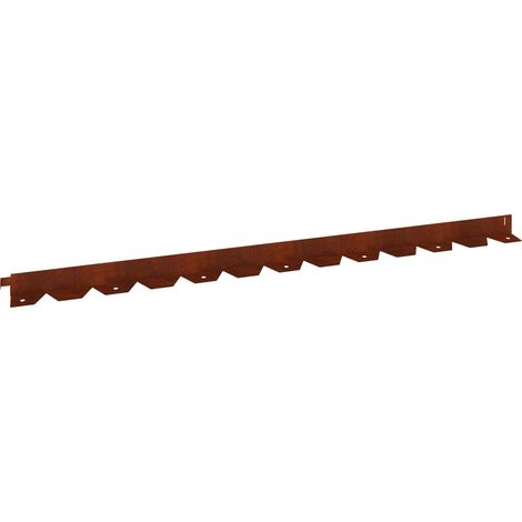 Raseneinfassung 10 pcs 102 x 4 x 4 cm Stahl Rostig vidaXL