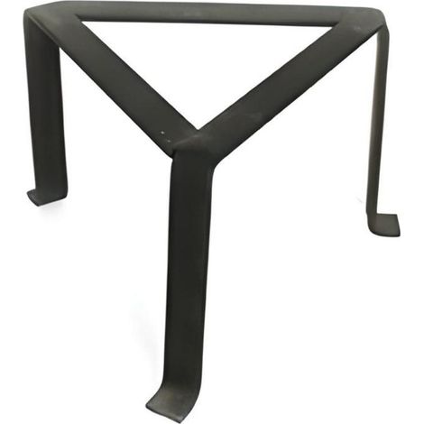 Trépied pour cheminée feux triangulaire en fer forgé coloris Noir - Hauteur 17 x Côté 30 cm (1/3)