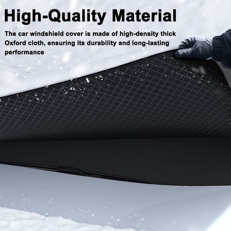 Copertura per parabrezza auto per neve e ghiaccio, parabrezza anteriore magnetico, protezione antigelo con copertura per specchietti laterali, per la maggior parte dei veicoli -Crezuo