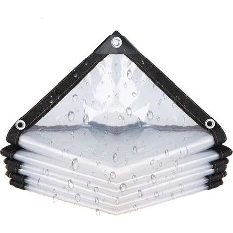1x2m Bâche Étanche Transparente avec Œillets, Bâche Imperméable pour Poulailler, Bache Transparentes Exterieur Plastique, Bâches De Protection Résistante À La Poussière Et À La Pluie (1/5)