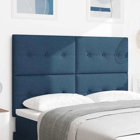 LED Kopfteil mit LED-Lichtleisten Blau 144 cm Stoff (1/5)