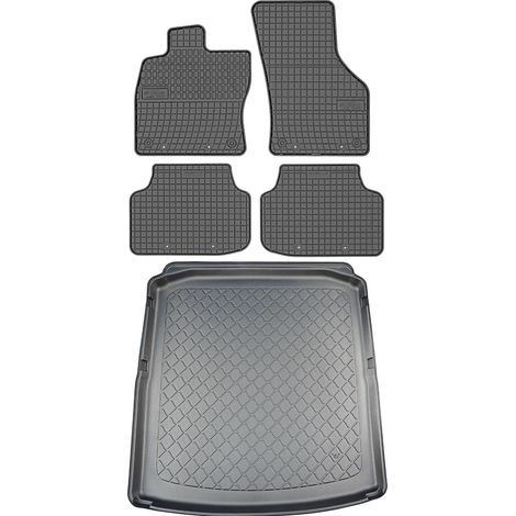 Skoda Octavia IV Hatchback desde junio de 2020. Juego de alfombrillas de goma para coche y alfombrilla para maletero.
