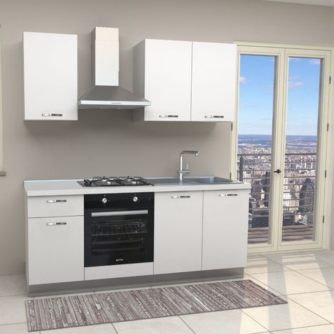 Cocina blanca con electrodomésticos incluidos. (1/3)