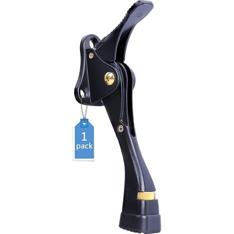 Butée de porte à déclenchement par pression, robuste, réglable en hauteur, embout en caoutchouc noir