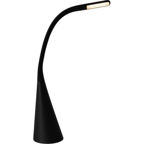 Naeve ALF Lampe de bureau LED à intensité variable de 65 cm, noire, 3 000 K, capteur tactile avec port USB (1/3)