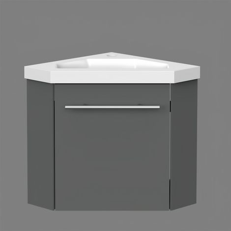 Meuble de salle de bain Armoire de rangement Meuble lavabo Meuble de rangement de salle de bain Meuble sous vasque Anthracite 39.5x39.5x40 cm (1/5)