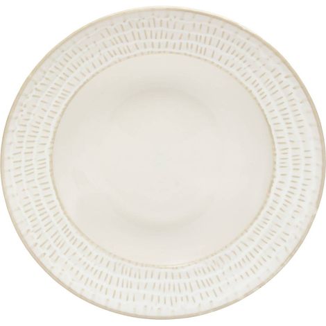 Set di 6 piatti fondi con bordo decorato camille d.20 bianco - Atmosphera créateur d'intérieur (1/2)