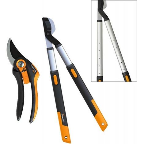Fiskars 112500 SmartFit Telescopic Lopper L86 1013564 & 111610 Bypass Pruner (1/4)